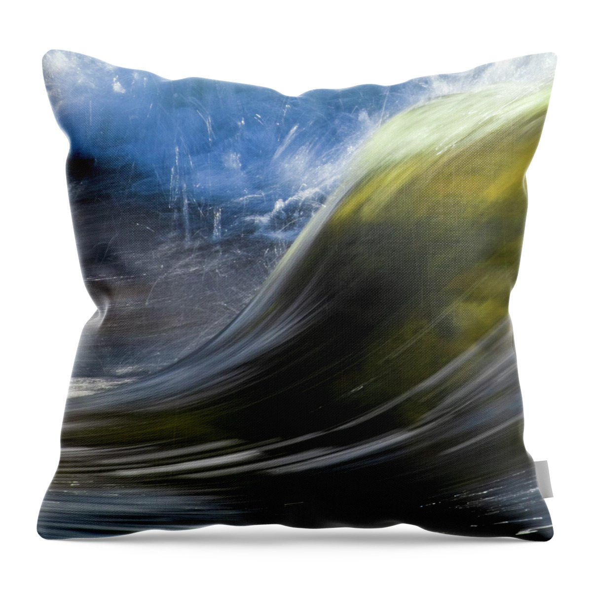 Heiko Throw Pillow featuring the photograph River Wave by Heiko Koehrer-Wagner