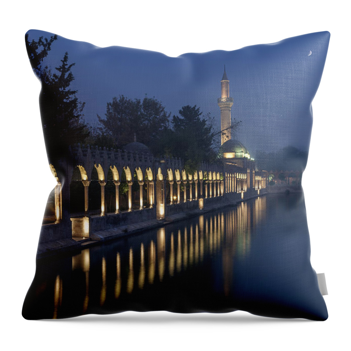 People Throw Pillow featuring the photograph Rizvaniye Mosque and Halil-u Rahman by Ayhan Altun