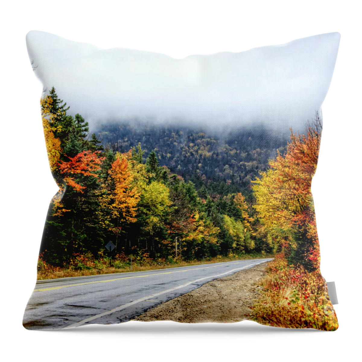 Road Throw Pillow featuring the photograph Road To The Clouds by David Birchall