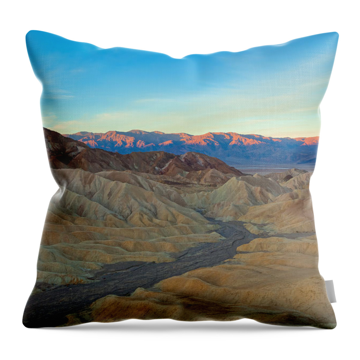 Landscape Throw Pillow featuring the photograph Road To The Valley by Jonathan Nguyen