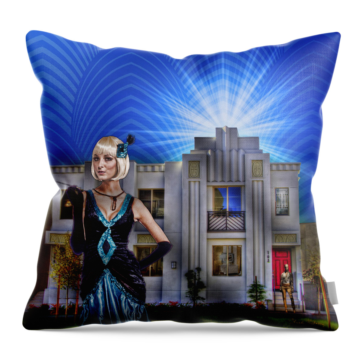 Roaring 20s Ball Throw Pillow featuring the photograph Roaring 20s Ball by Chuck Staley