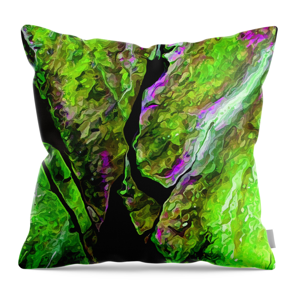 Nature Throw Pillow featuring the digital art Rock Art 20 by ABeautifulSky Photography by Bill Caldwell
