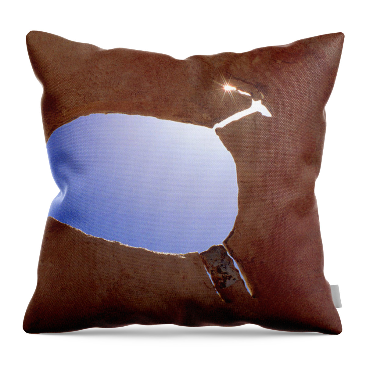 Pictograph Throw Pillow featuring the photograph Rock Art by Jerry McElroy