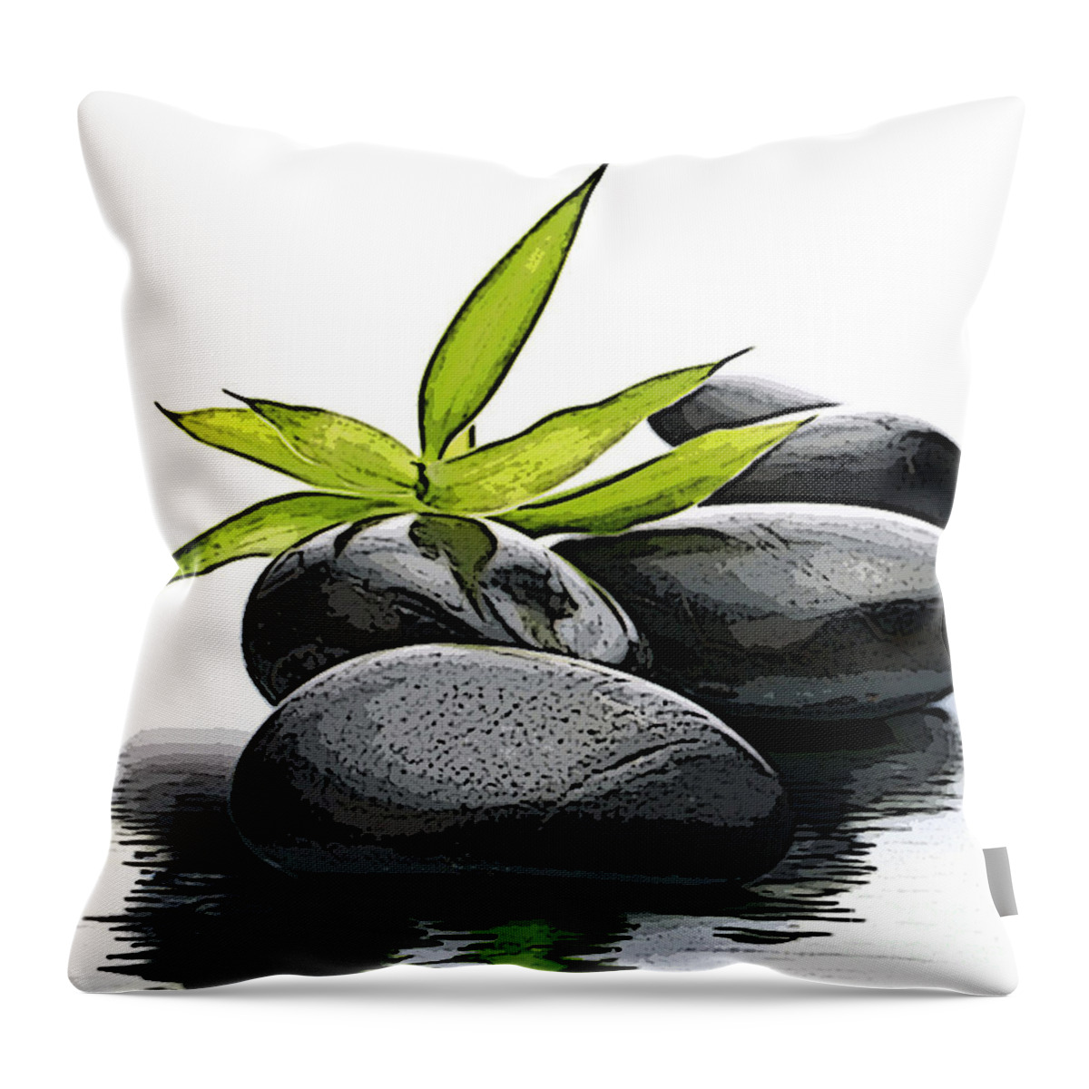 Home Art Throw Pillow featuring the mixed media Rock Art by Marvin Blaine