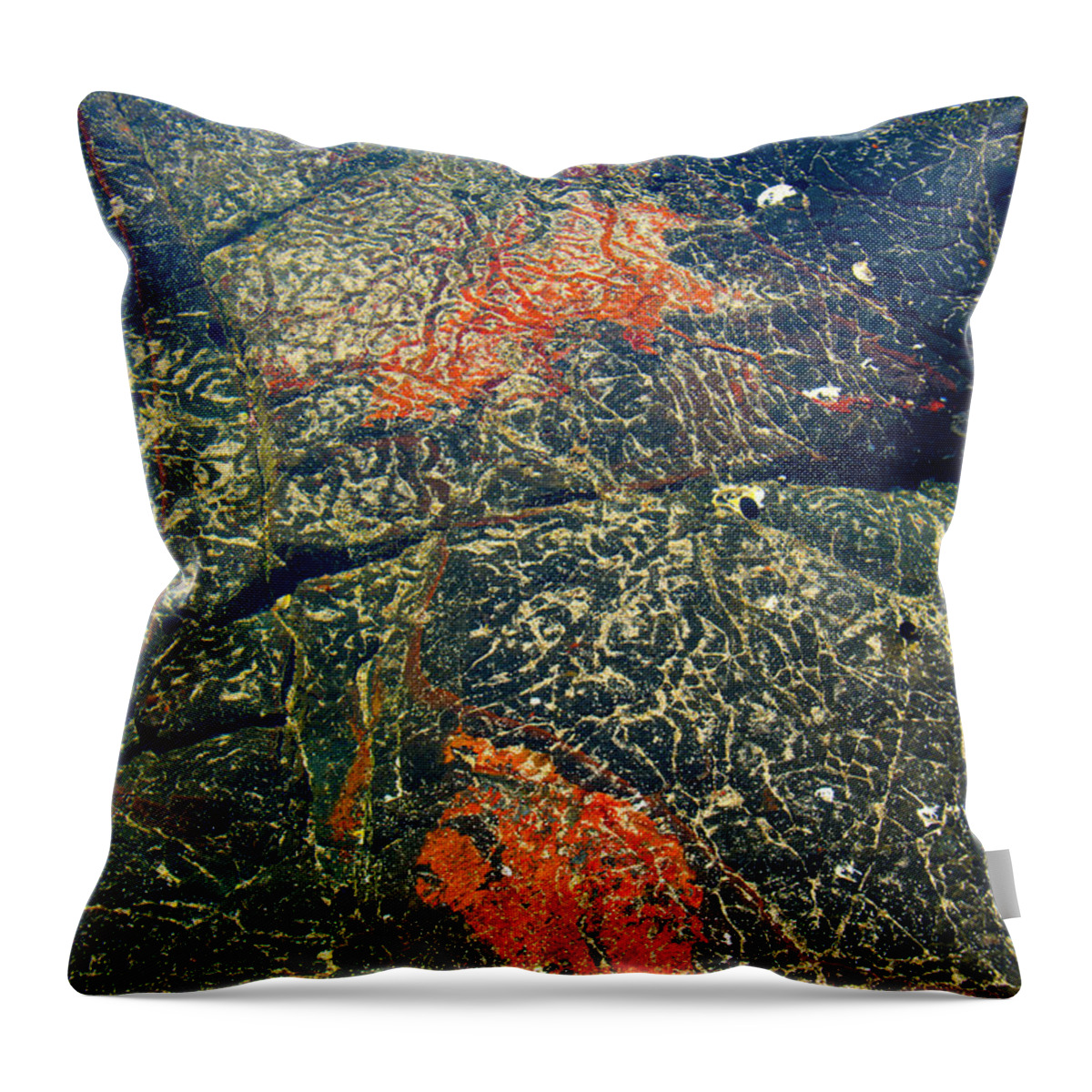 Bombo Throw Pillow featuring the photograph Rock Pool Art M by Peter Kneen