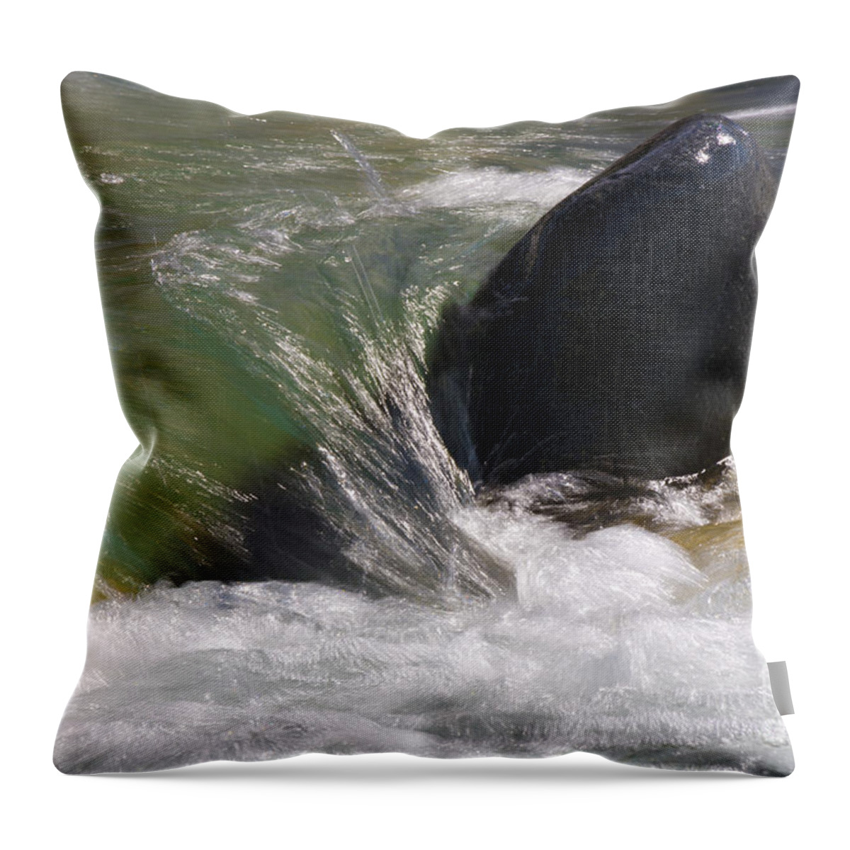 Heiko Throw Pillow featuring the photograph Rock The River by Heiko Koehrer-Wagner