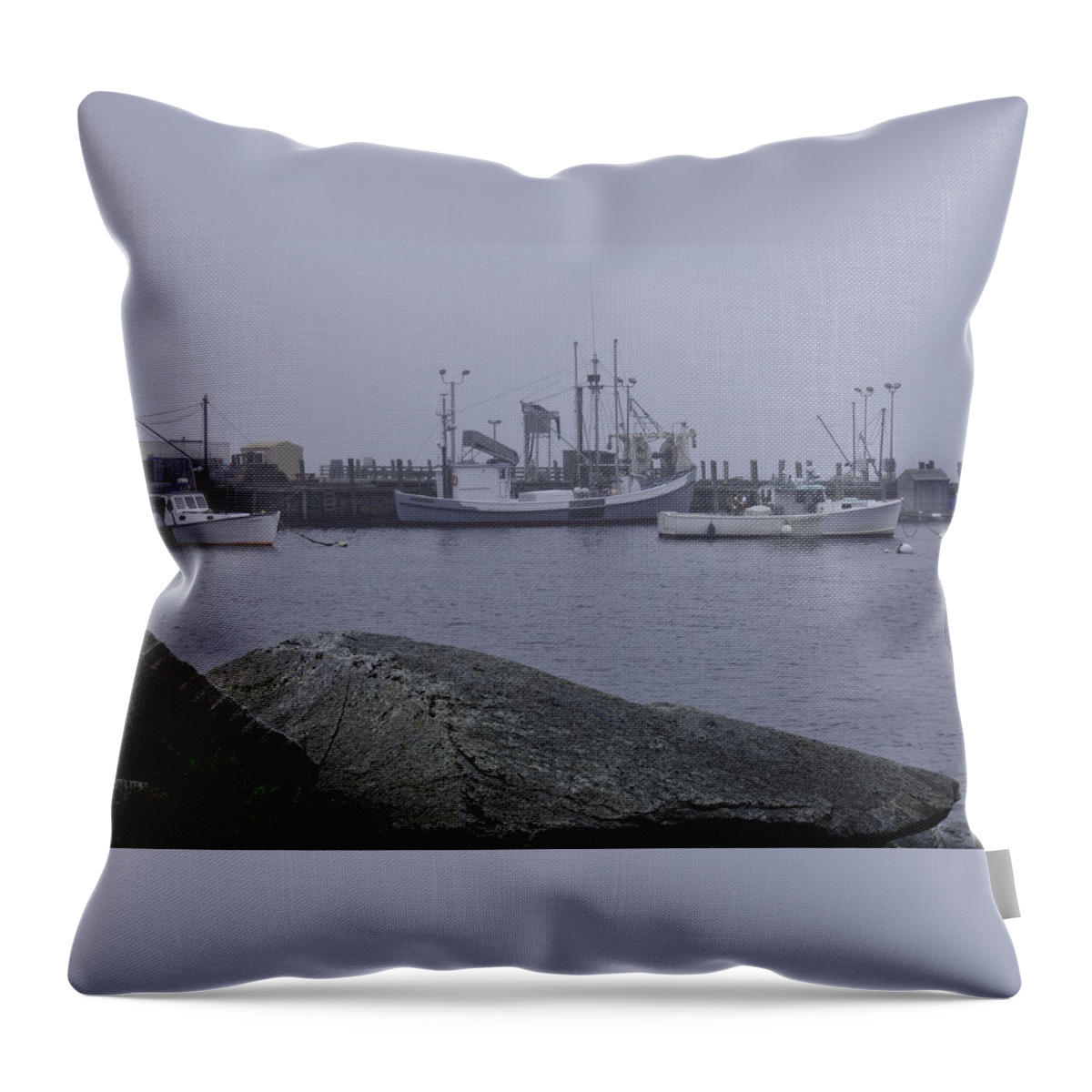 Rockland Me Throw Pillow featuring the photograph Rockland ME by Daniel Hebard