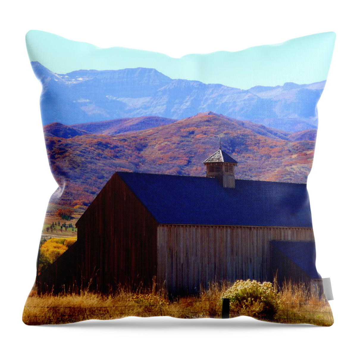 Rocky Throw Pillow featuring the photograph Rocky Mountain Retreat by Jackie Carpenter
