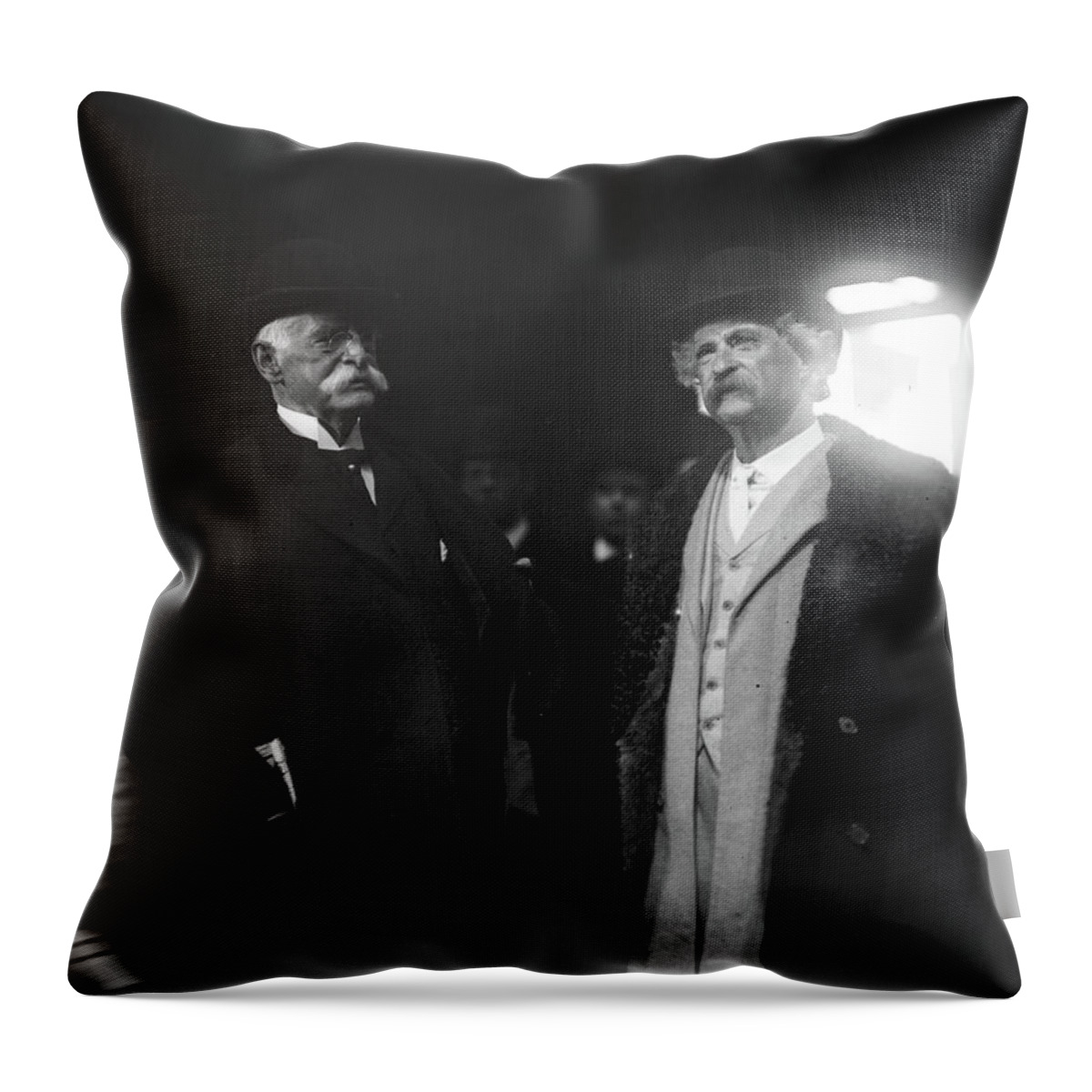 1890 Throw Pillow featuring the photograph Rogers And Clemens, C1900 by Granger