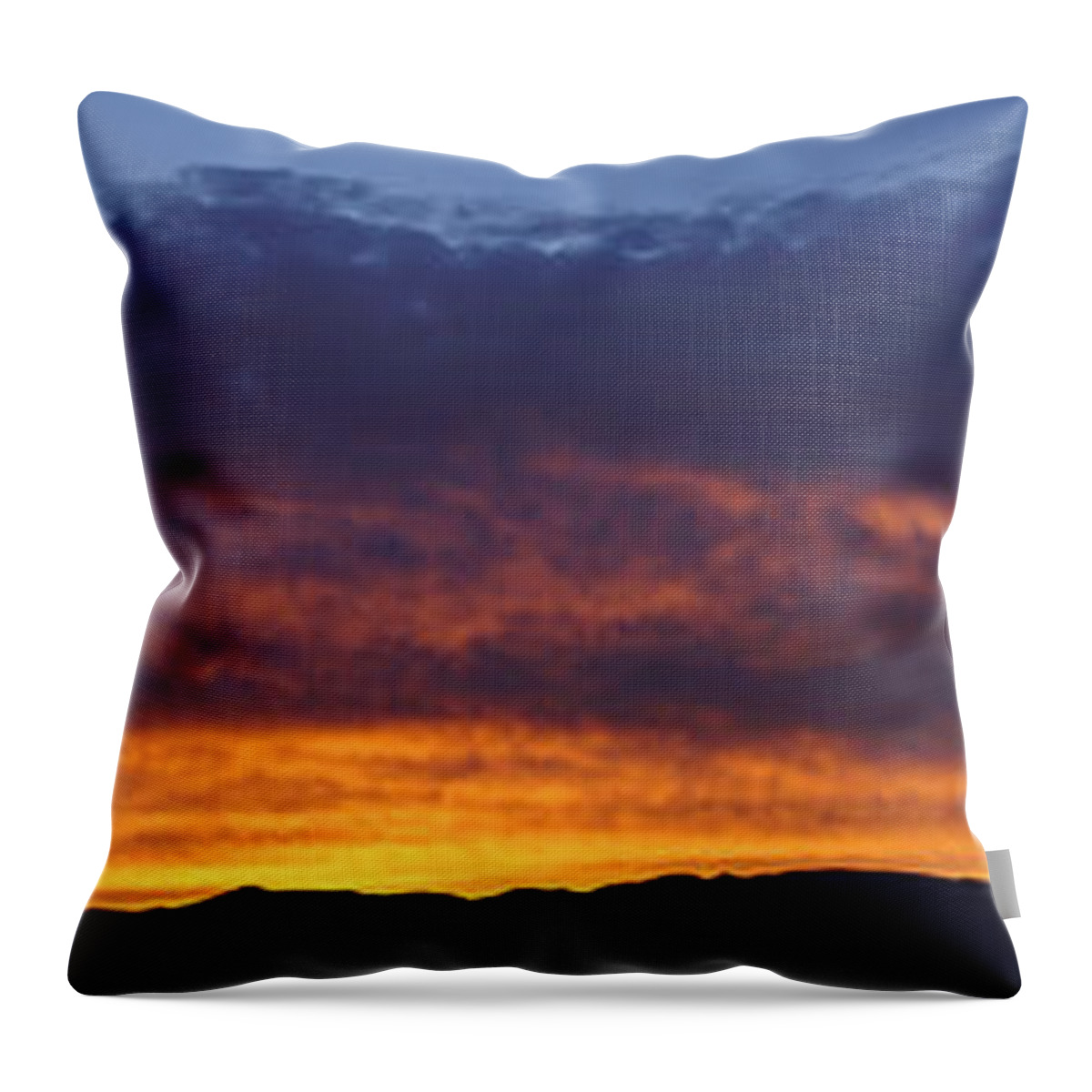 Rogue Valley Throw Pillow featuring the photograph Rogue Valley Sunset Panoramic by Mick Anderson