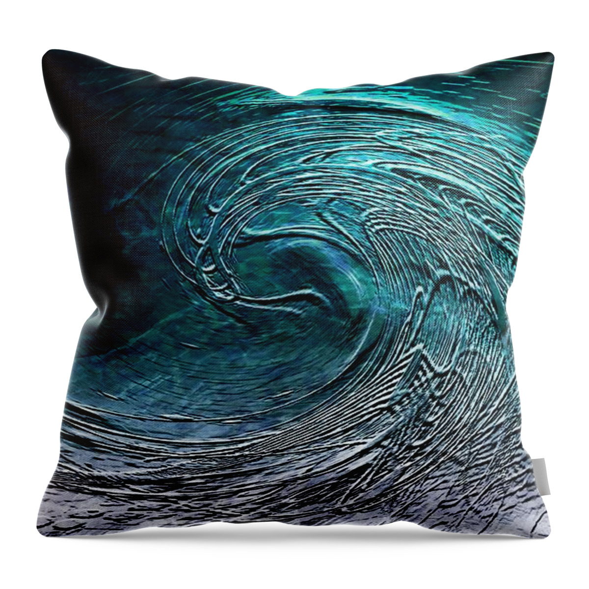 Wave Throw Pillow featuring the painting Rolling In The Deep by Barbara Chichester