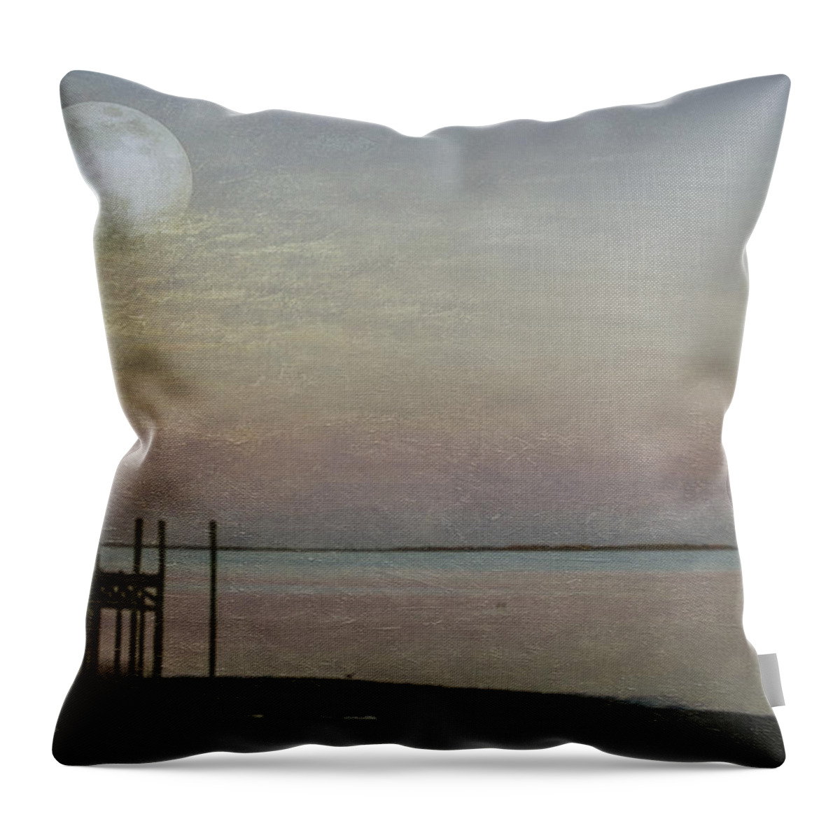 Moon Throw Pillow featuring the photograph Romancing the Moon by Judy Hall-Folde