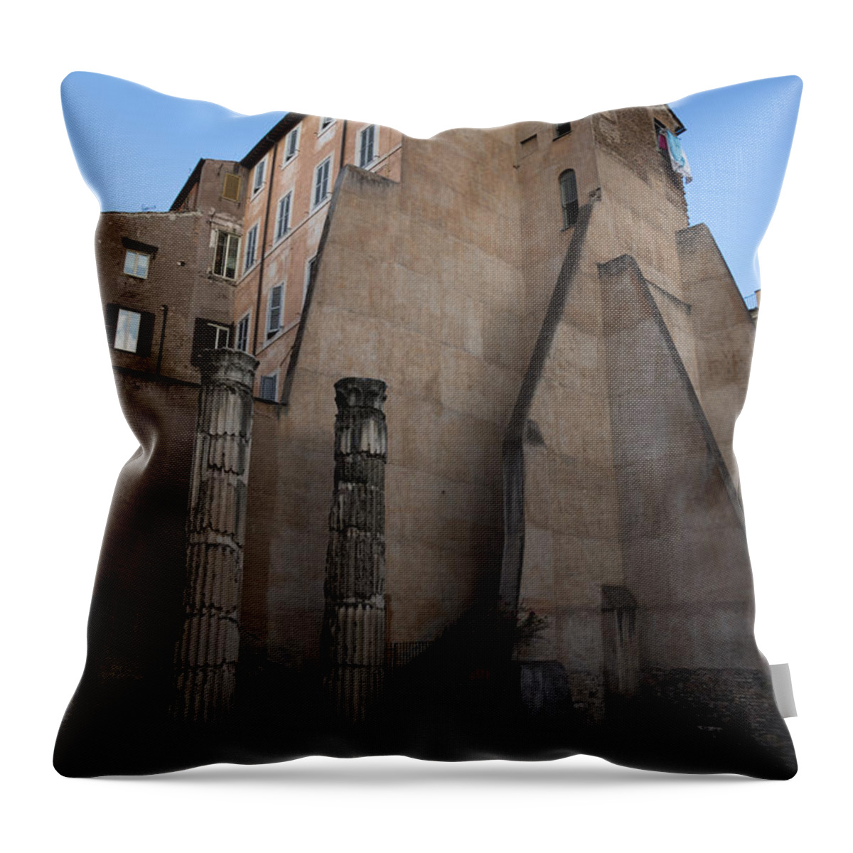 Rome Throw Pillow featuring the photograph Rome - Centuries of History and Architecture by Georgia Mizuleva