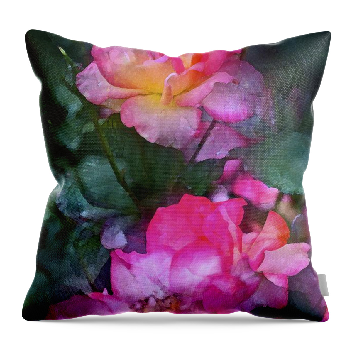 Floral Throw Pillow featuring the photograph Rose 242 by Pamela Cooper