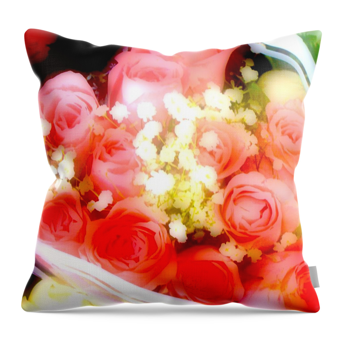 Roses Throw Pillow featuring the photograph Roses Are Red by Ira Shander