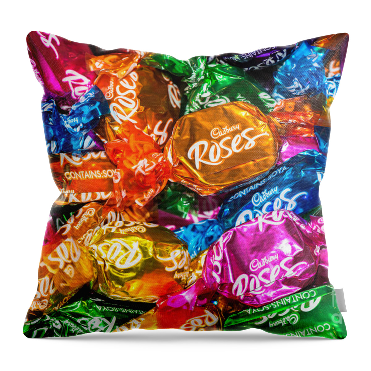 Macro Throw Pillow featuring the photograph Roses Sweets by Matt Malloy