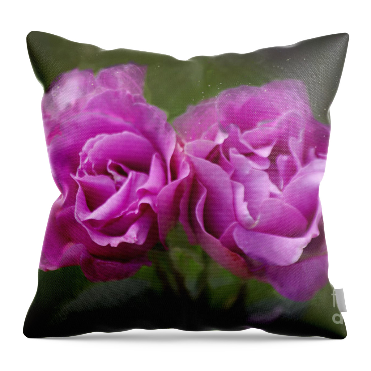 Adria Trail Throw Pillow featuring the photograph Rosey Twins by Adria Trail