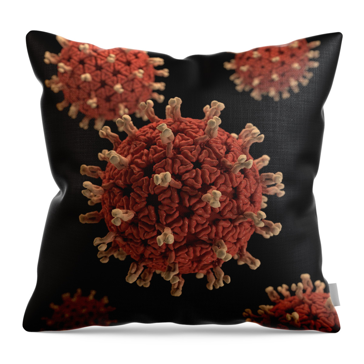 Science Throw Pillow featuring the photograph Rotavirus, 3d Model by Science Source