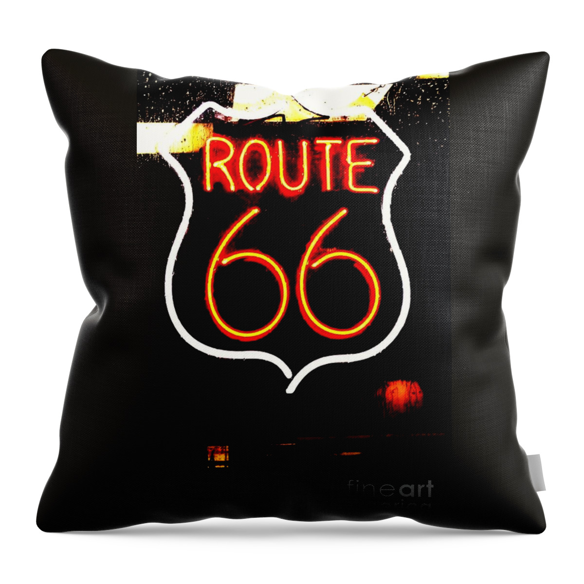  Throw Pillow featuring the photograph Route 66 2 by Kelly Awad