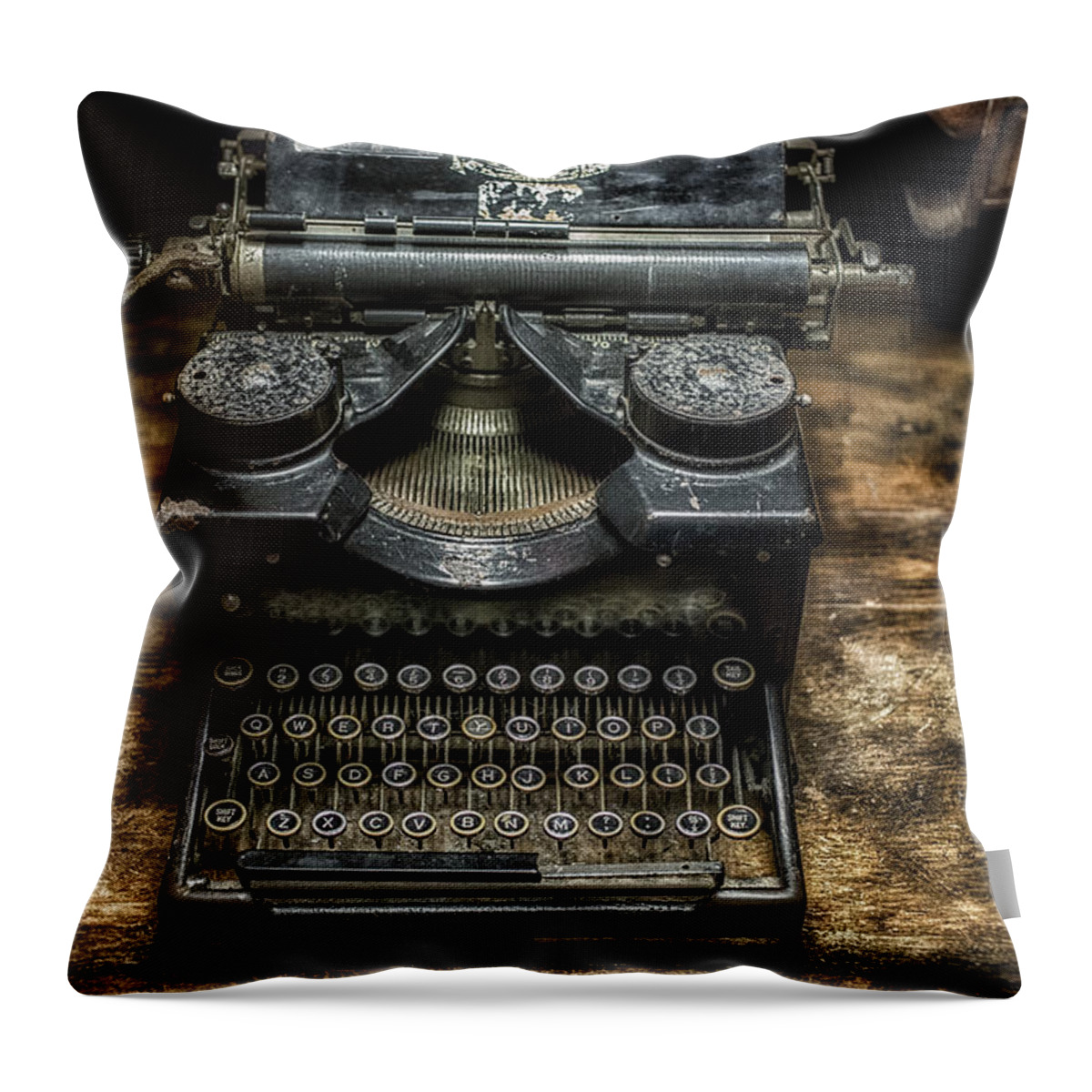 Typewriter Throw Pillow featuring the photograph Royal Typewriter by Nigel R Bell