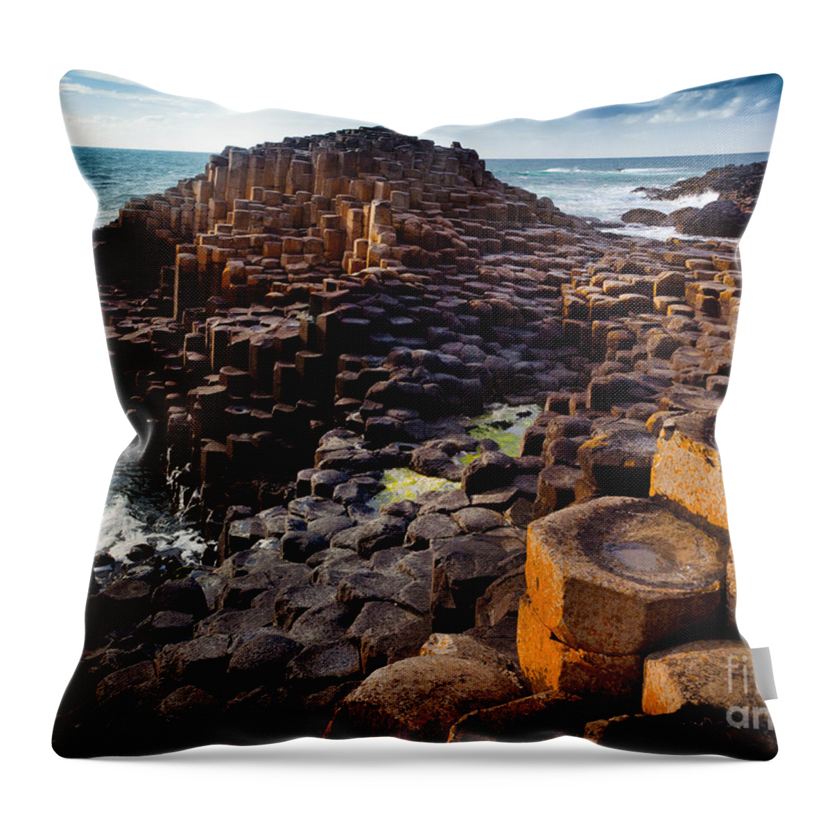 Europe Throw Pillow featuring the photograph Rugged Giant's Causeway by Inge Johnsson