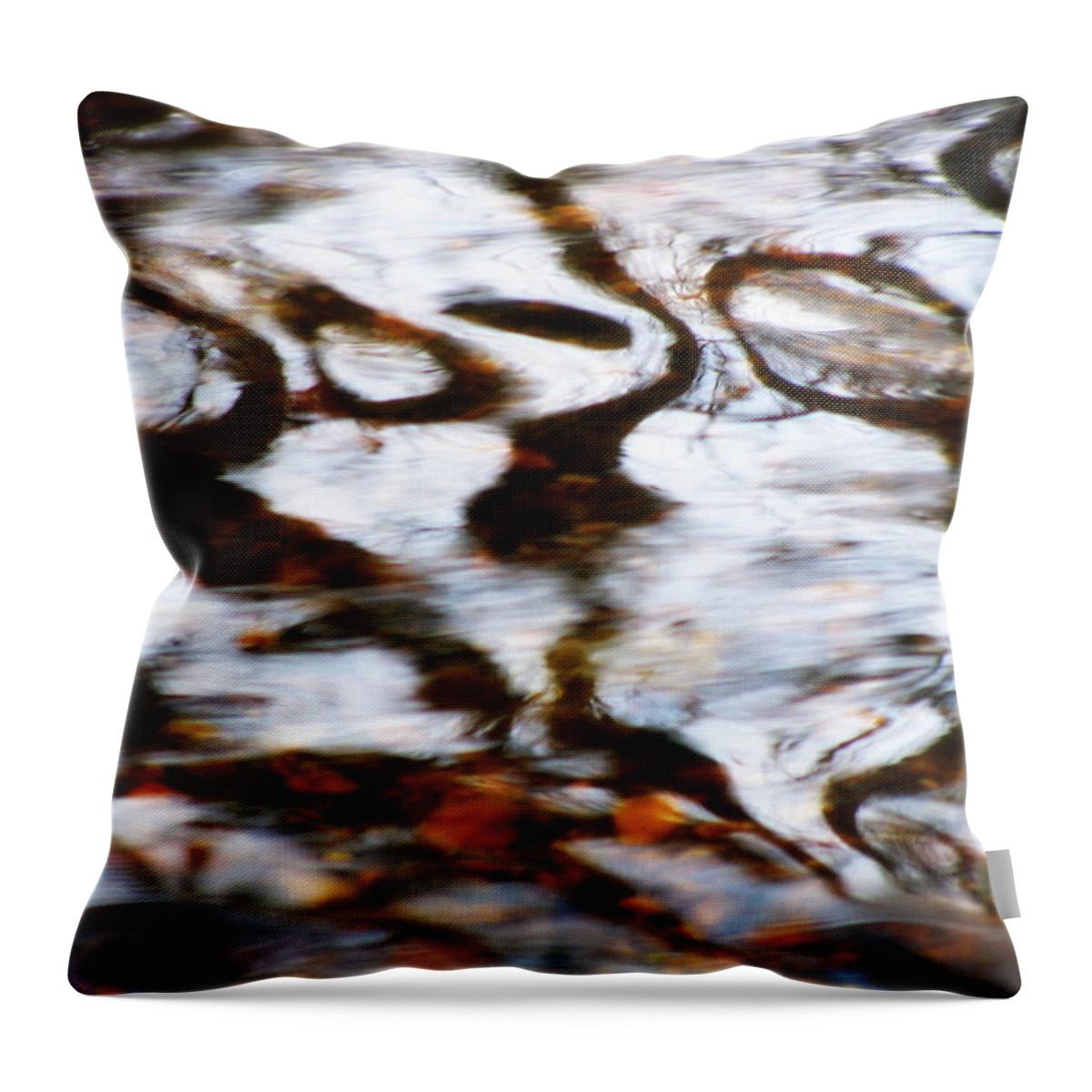 Water Throw Pillow featuring the photograph Rushing Water by Deborah Crew-Johnson