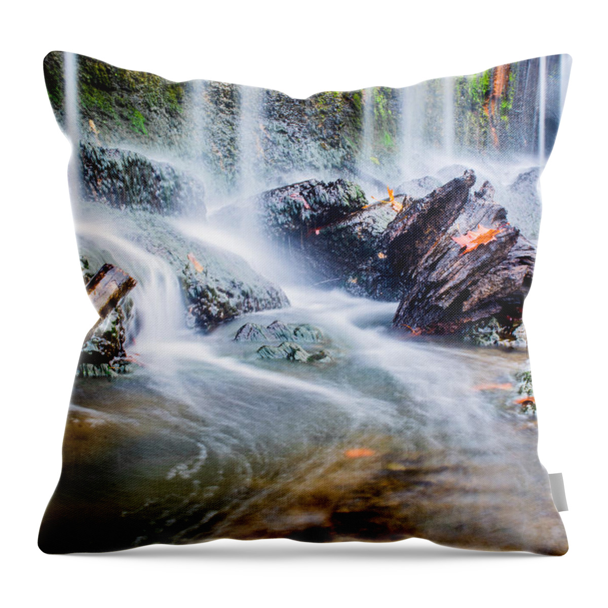 Water Throw Pillow featuring the photograph Rushing Water by Parker Cunningham