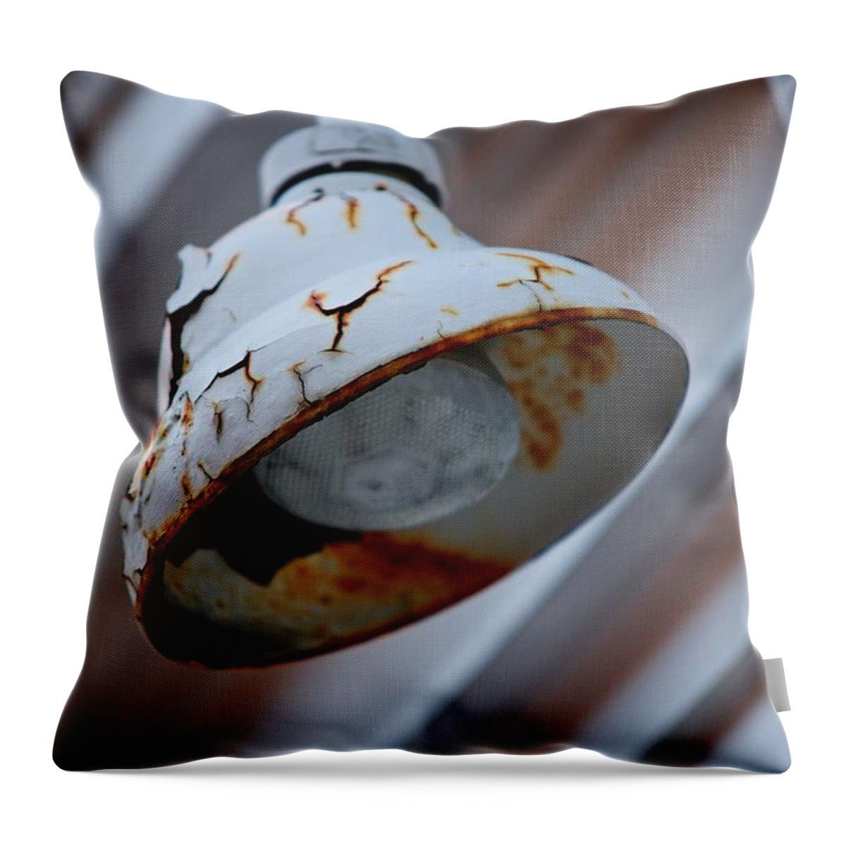 Rust Throw Pillow featuring the photograph Rusted light by Prince Andre Faubert