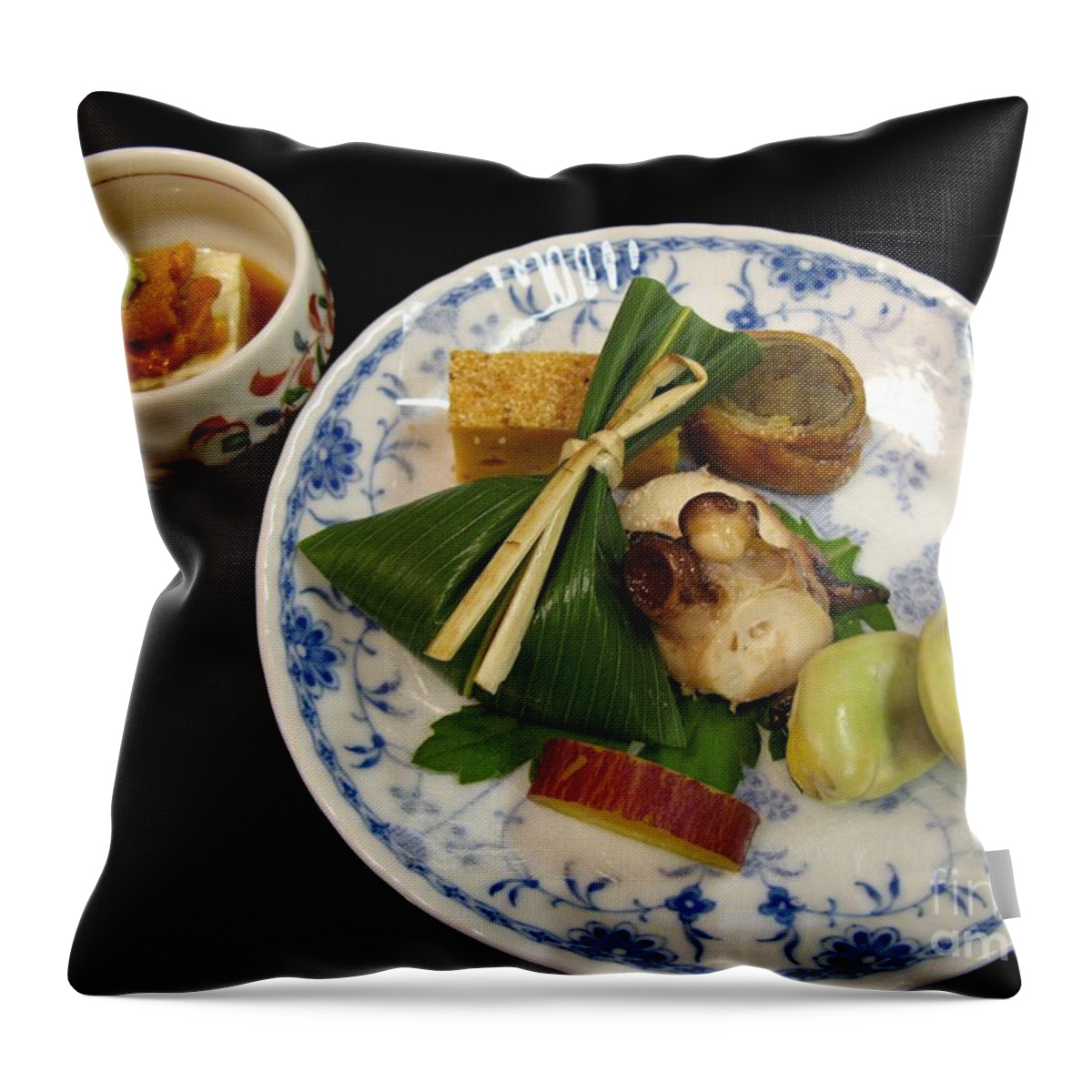 Japan Throw Pillow featuring the photograph Ryokan Dinner by Carol Sweetwood