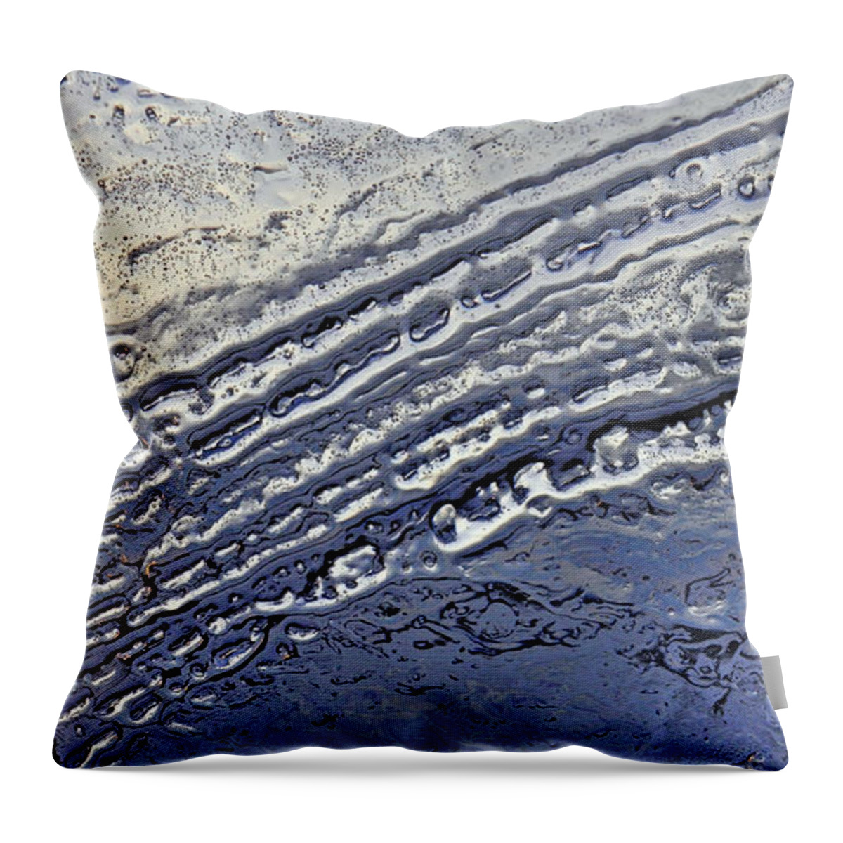 Ice Art Throw Pillow featuring the photograph S-curve by Sami Tiainen