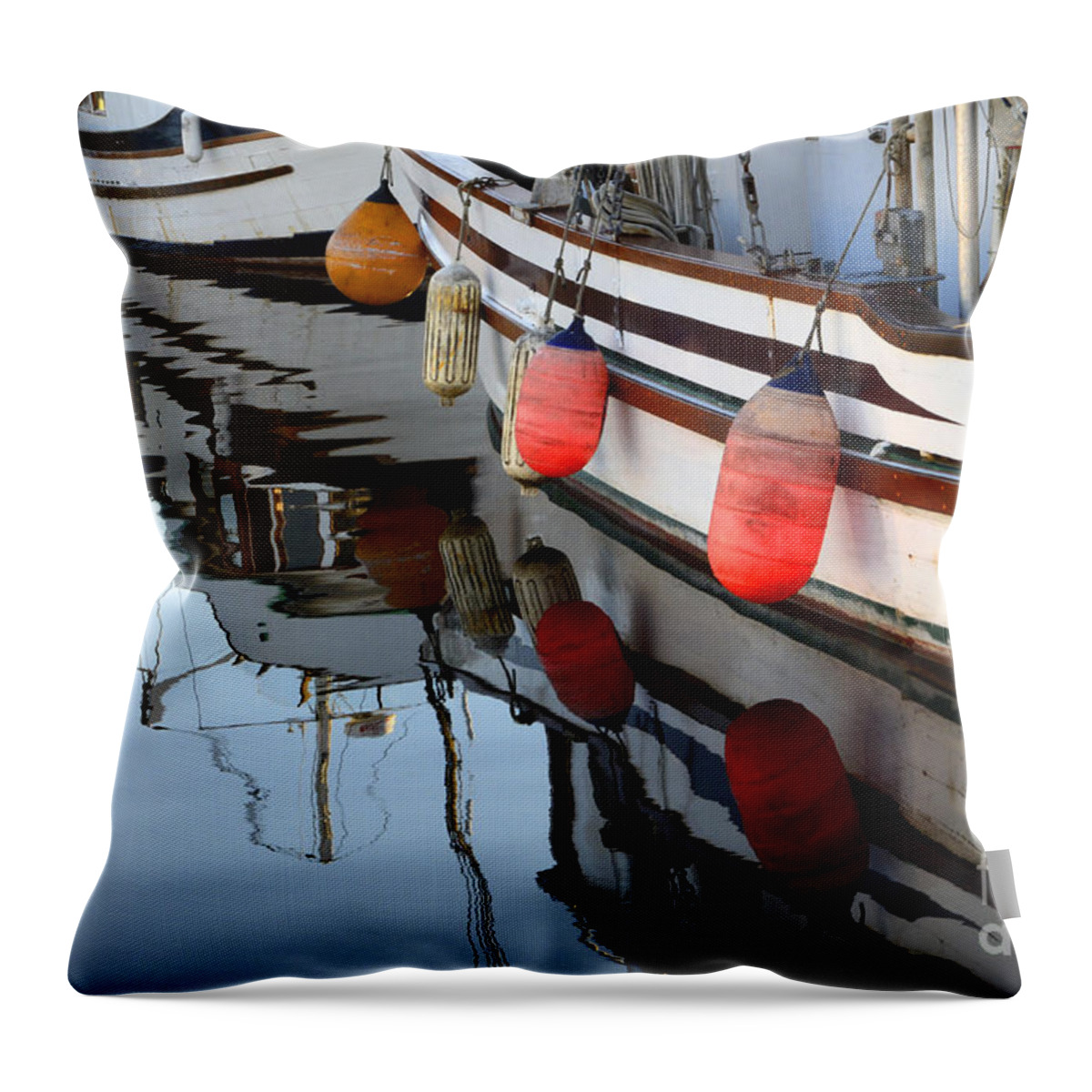 Boat Throw Pillow featuring the photograph Safe Harbour by Bob Christopher