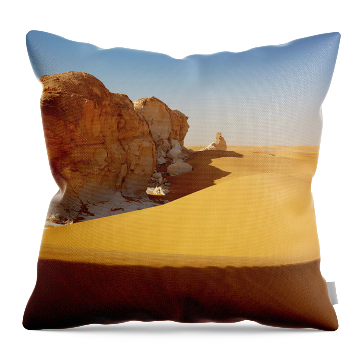 Scenics Throw Pillow featuring the photograph Sahara Landscape by Lucynakoch