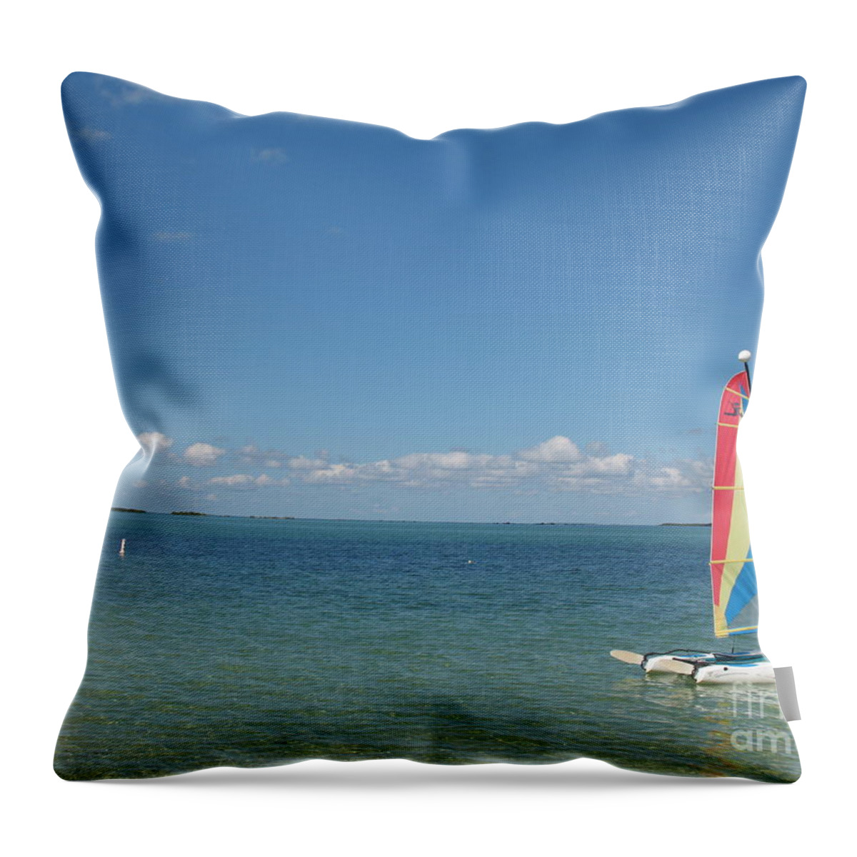 Sailing Throw Pillow featuring the photograph Sailing At Key Largo by Christiane Schulze Art And Photography