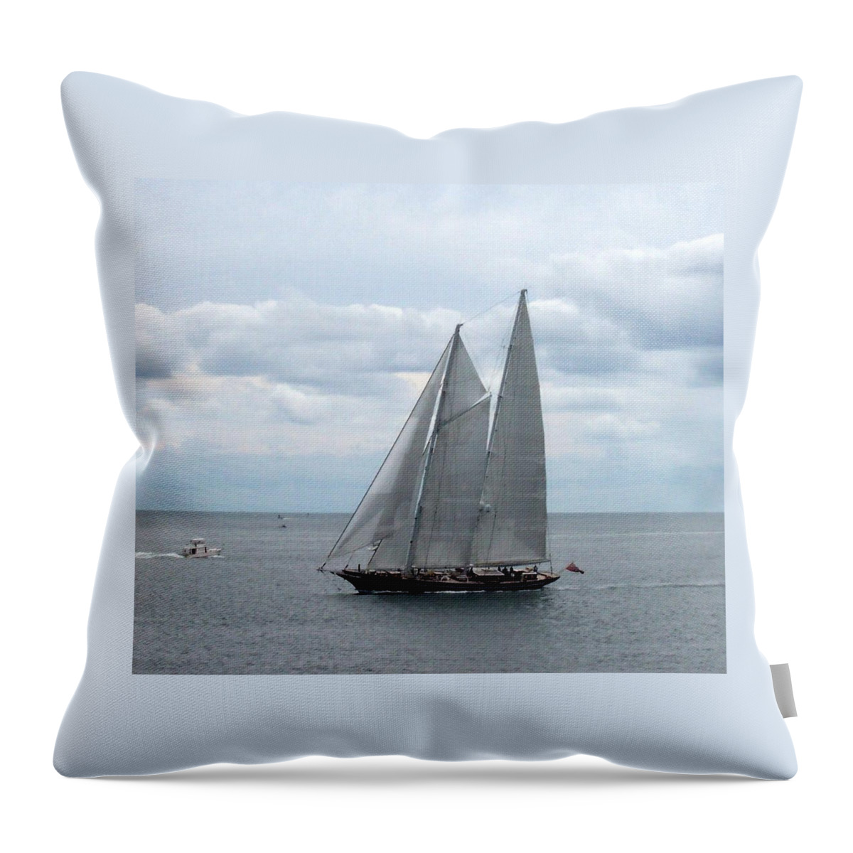 Newport Throw Pillow featuring the photograph Sailing Day by Catherine Gagne