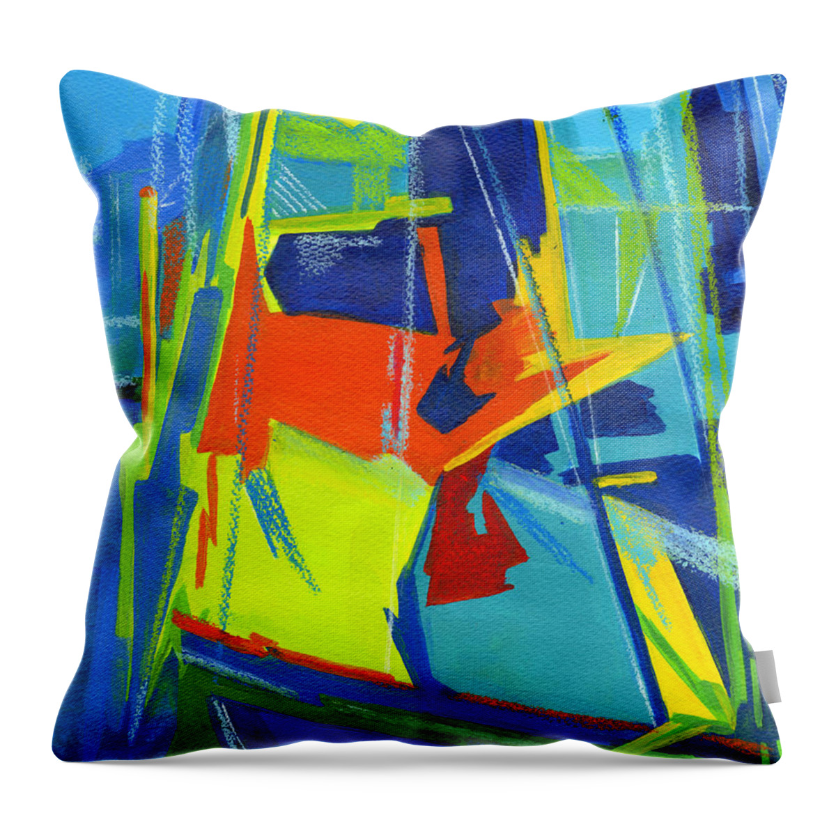 Tanya Filichkin Throw Pillow featuring the painting Sailing by Tanya Filichkin