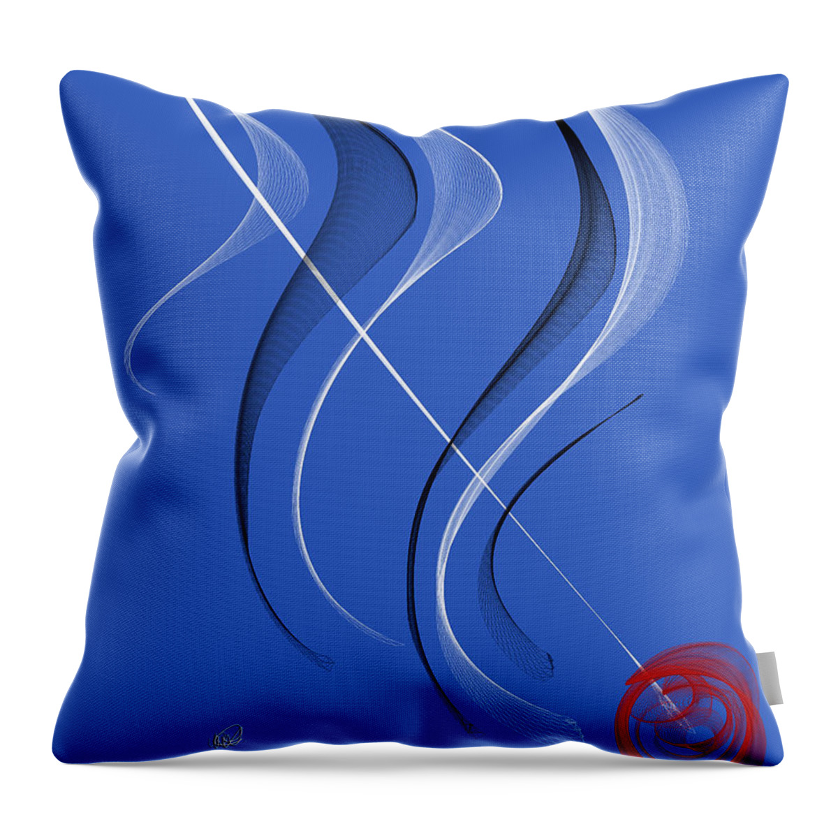 Ipad Throw Pillow featuring the painting Sailing to the Rhythm of Music by Angela Stanton
