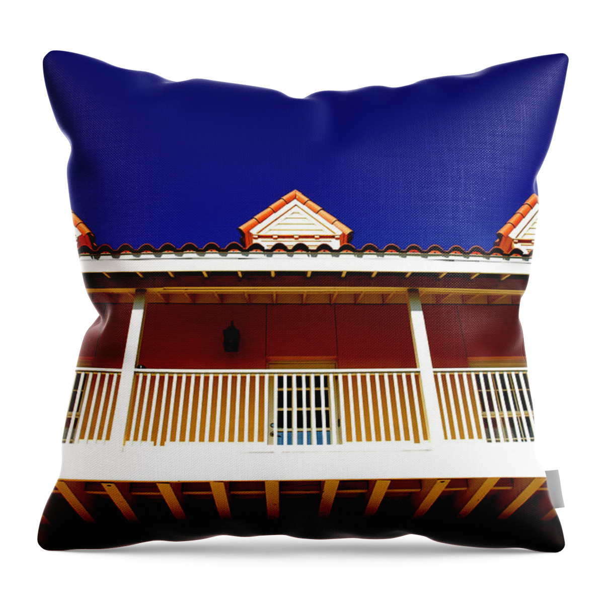 Saint Augustine Throw Pillow featuring the photograph Saint Augustine Hotel by Kevin Cable