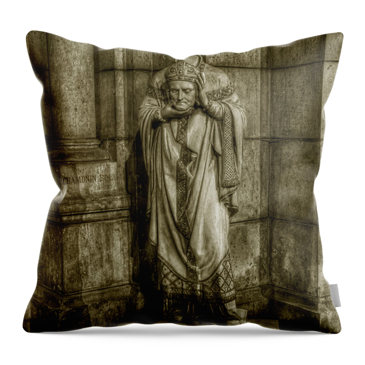 Paris Sacre-coeur Throw Pillow featuring the photograph Saint Denis by Michael Kirk