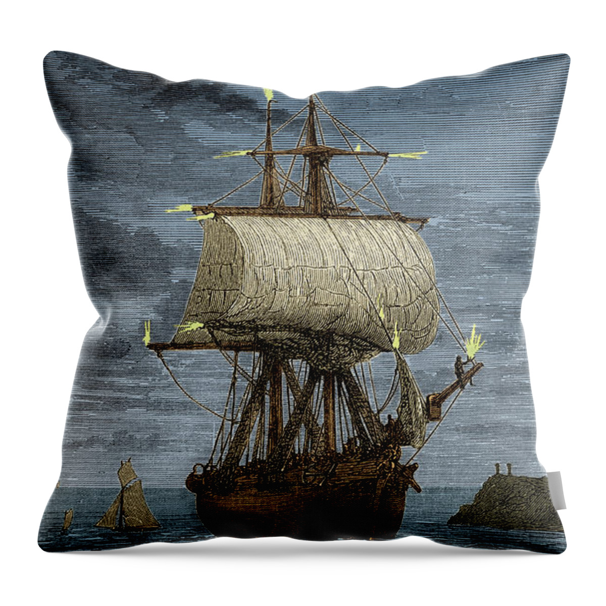Science Throw Pillow featuring the photograph Saint Elmos Fire by Science Source