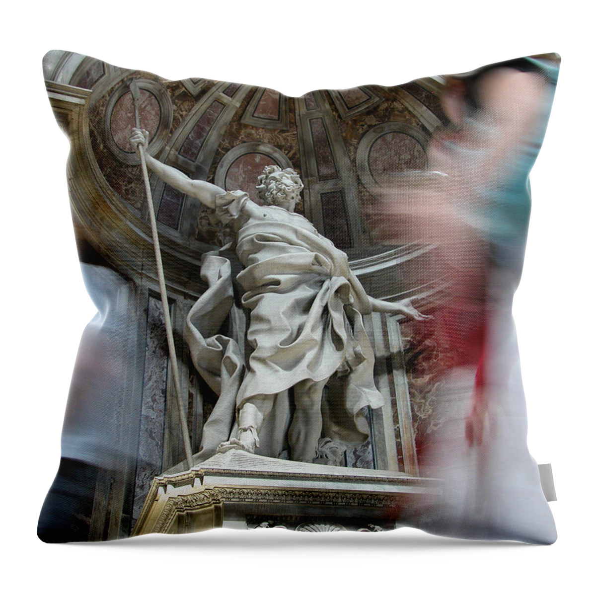 Saint Peters Throw Pillow featuring the photograph Saint Peters Traffic by Michael Kirk