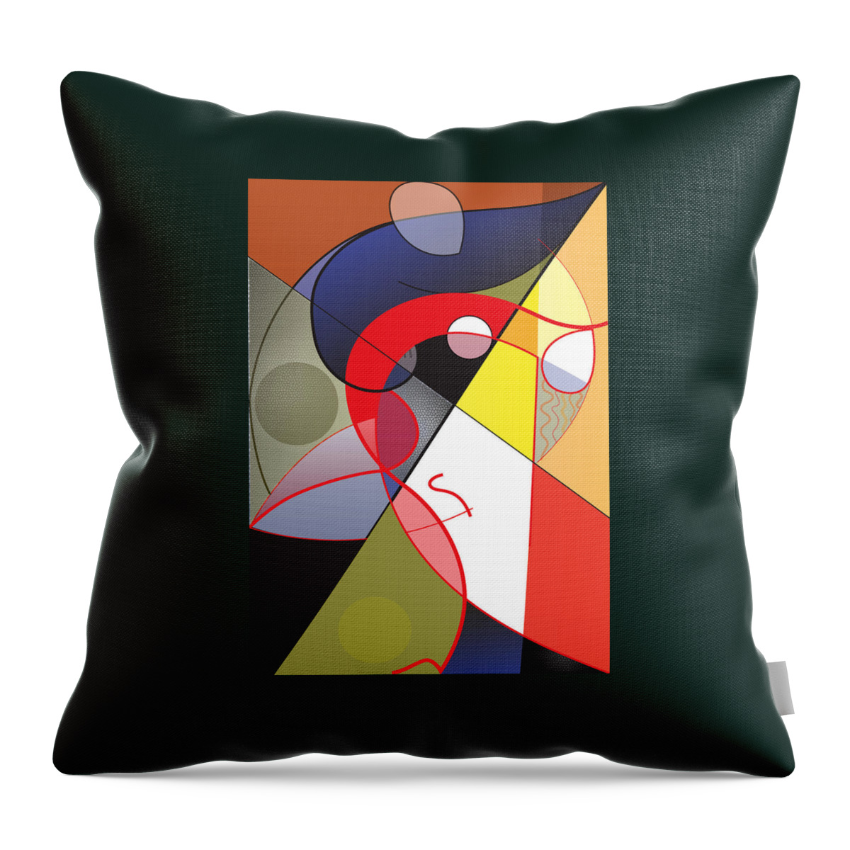 Abstract Throw Pillow featuring the digital art Salsa by David Ralph