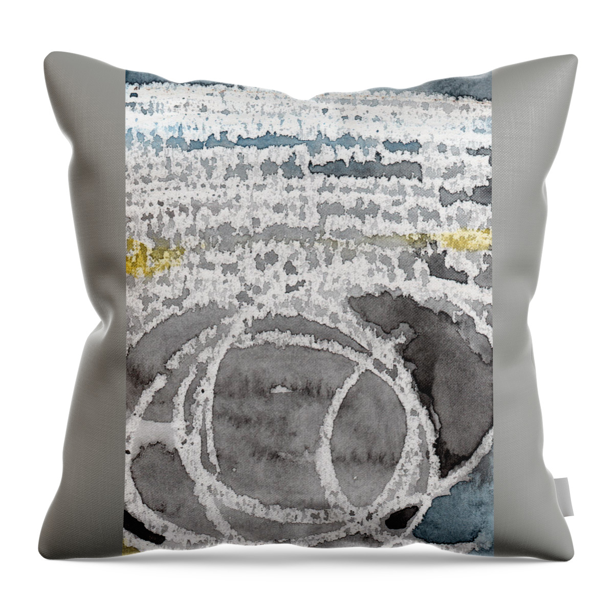 Water Throw Pillow featuring the painting Saltwater- abstract painting by Linda Woods