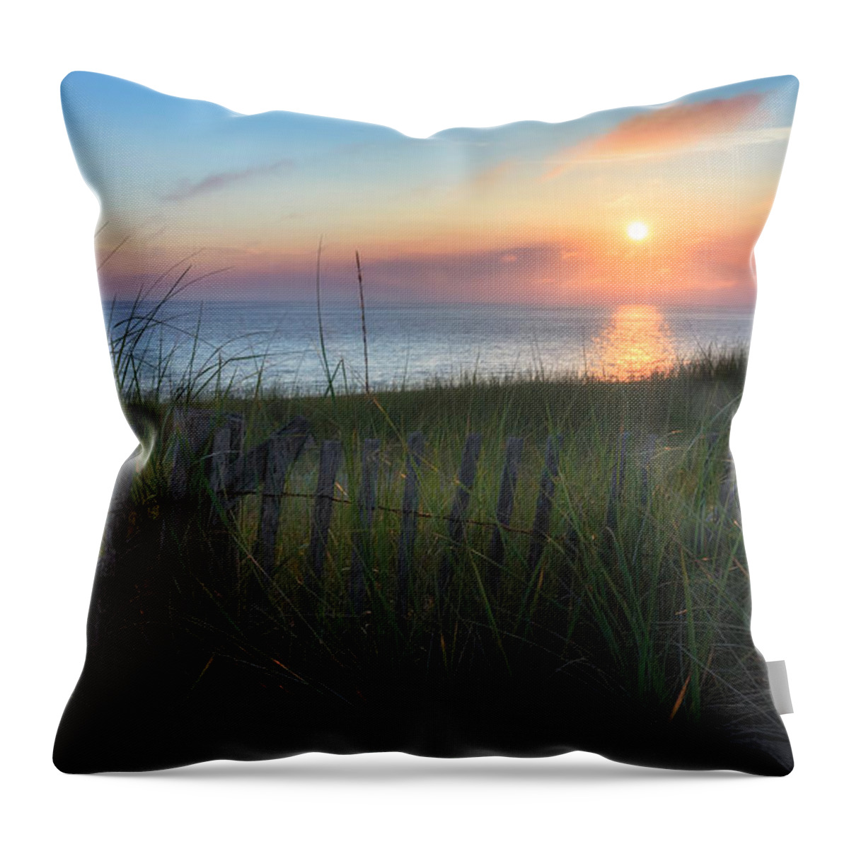 Cape Cod Seascape Throw Pillow featuring the photograph Salty Air by Bill Wakeley