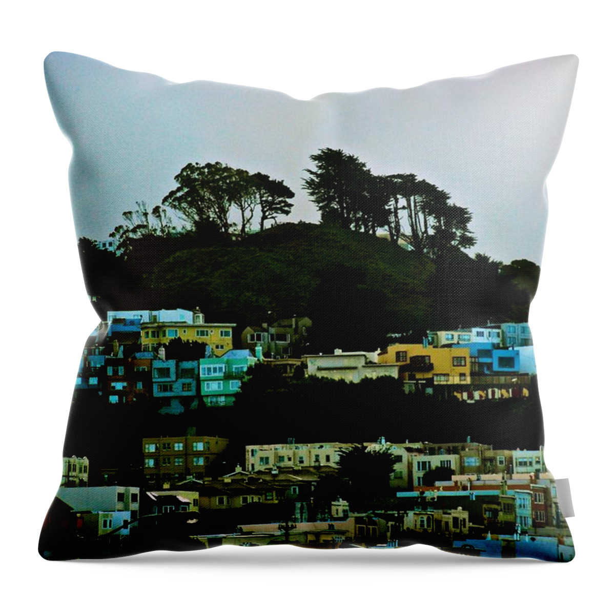 San Francisco Throw Pillow featuring the photograph San Francisco Neighborhood by Eric Tressler