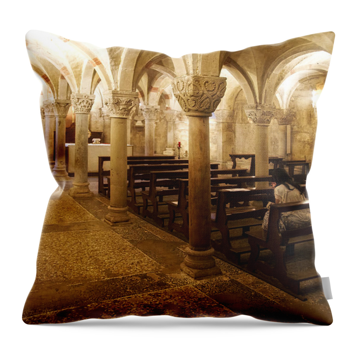 Architecture Throw Pillow featuring the photograph San Michele chapel by Roberto Pagani