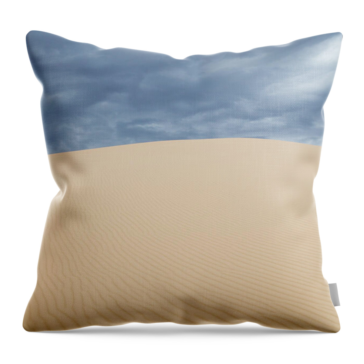 Sand Throw Pillow featuring the photograph Sand Dunes and Dark Clouds by Steven Schwartzman