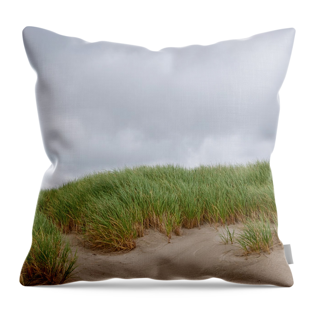 Beach Throw Pillow featuring the photograph Sand Dunes and Grass by Jeff Goulden