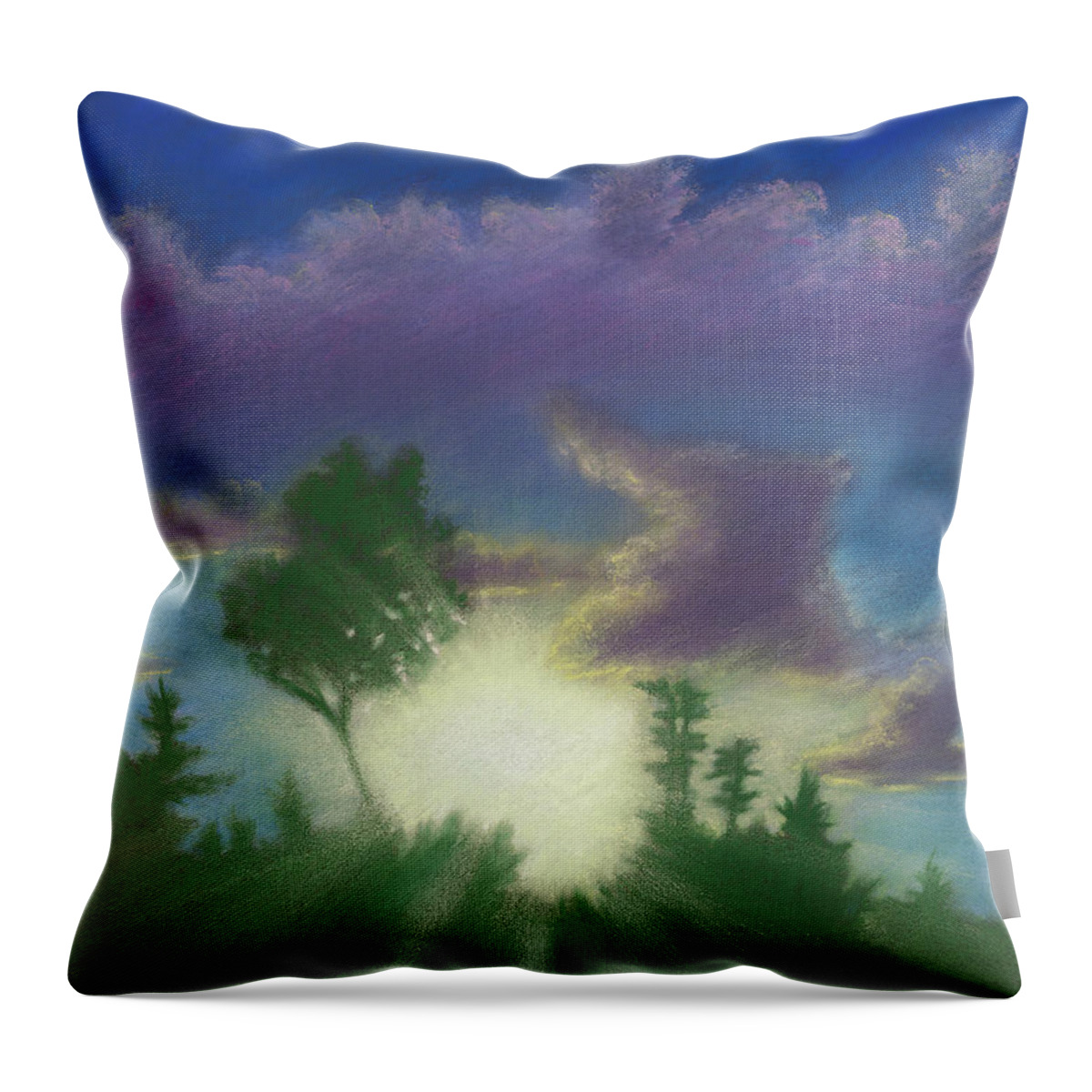 Santee Throw Pillow featuring the pastel Santee Sunset 02 by Michael Heikkinen