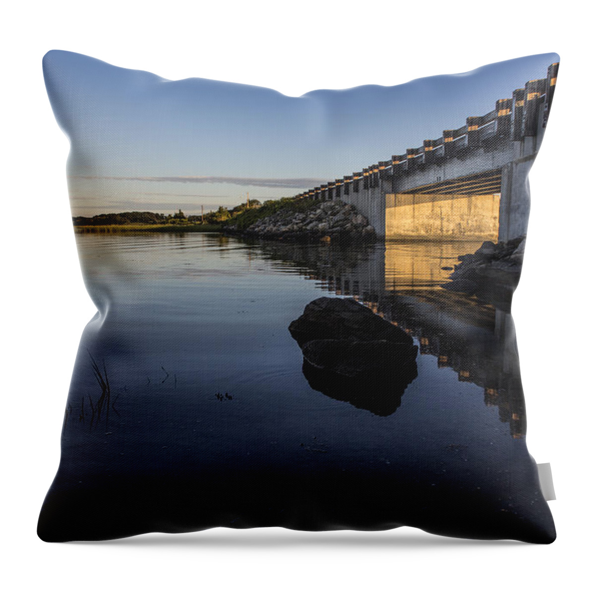 Andrew Pacheco Throw Pillow featuring the photograph Sapowet Salt Marsh by Andrew Pacheco
