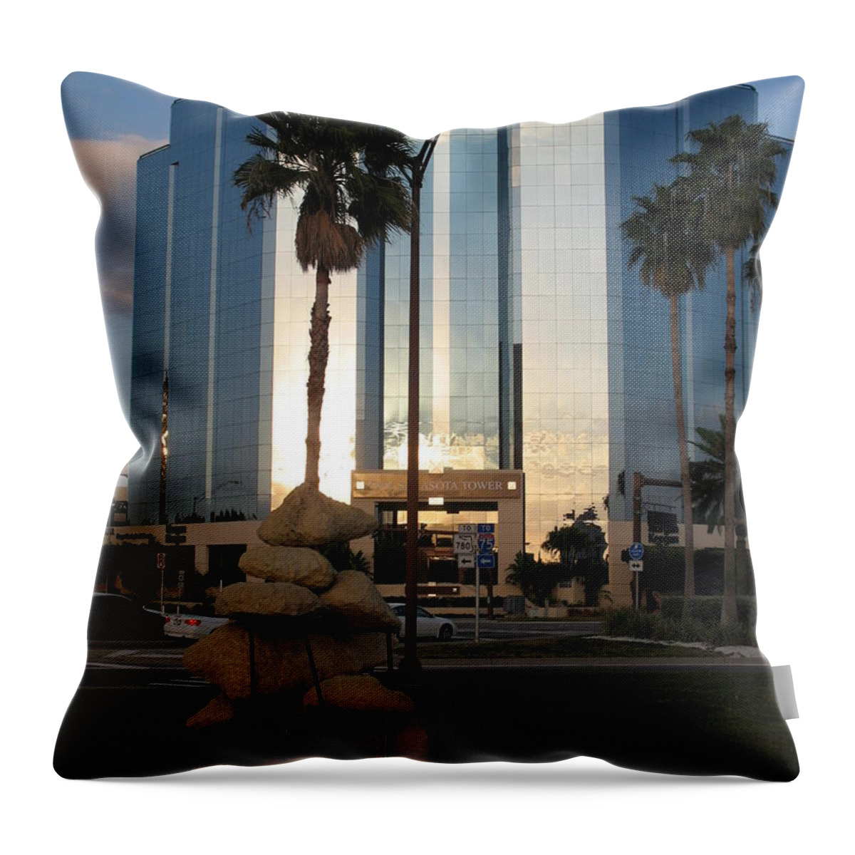 Art Throw Pillow featuring the photograph Sarasota Waterfront - Art 2010 by Christiane Schulze Art And Photography